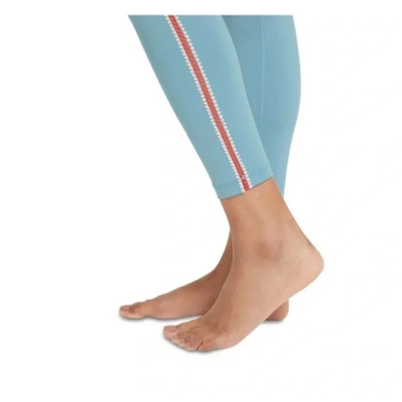 NIKE Womens Blue Stretch Pocketed Moisture Wicking Active High Waist Leggings - Picture 3 of 5